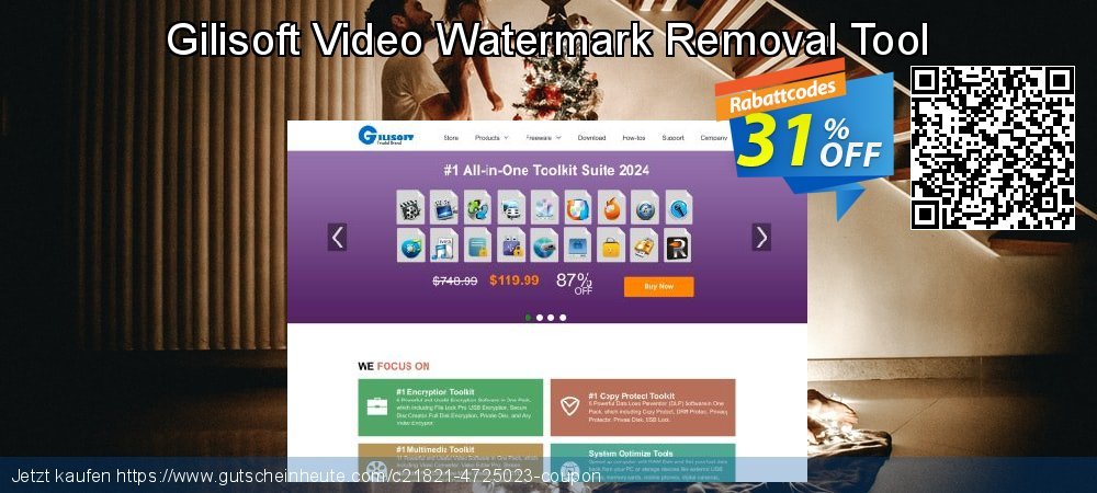 Gilisoft Video Watermark Removal Tool formidable Förderung Bildschirmfoto
