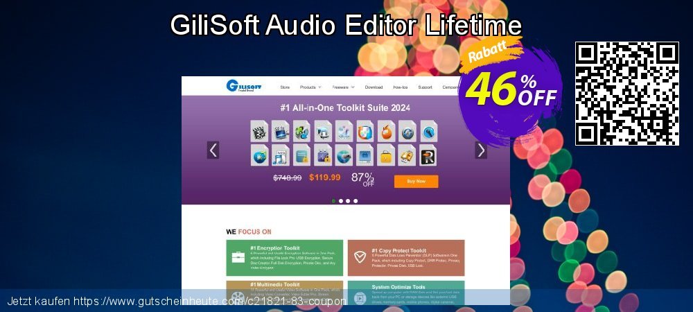 GiliSoft Audio Editor Lifetime atemberaubend Rabatt Bildschirmfoto