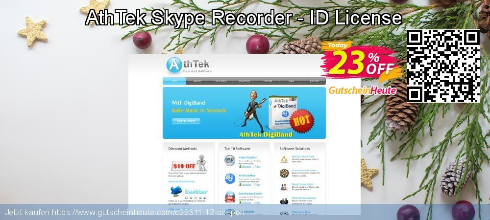 AthTek Skype Recorder - ID License aufregenden Promotionsangebot Bildschirmfoto