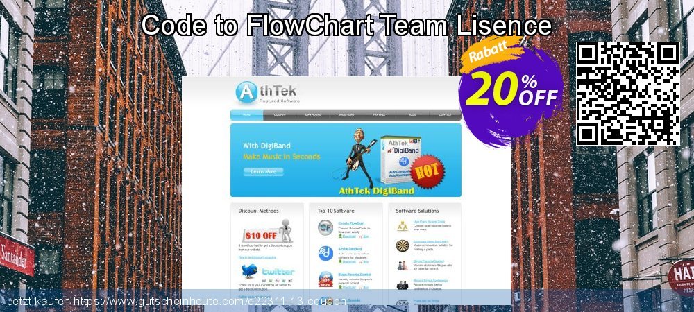Code to FlowChart Team Lisence umwerfende Nachlass Bildschirmfoto
