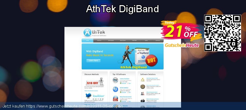 AthTek DigiBand Sonderangebote Rabatt Bildschirmfoto