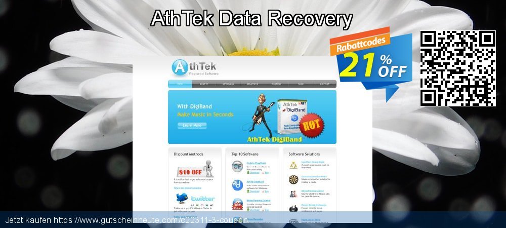 AthTek Data Recovery verwunderlich Außendienst-Promotions Bildschirmfoto