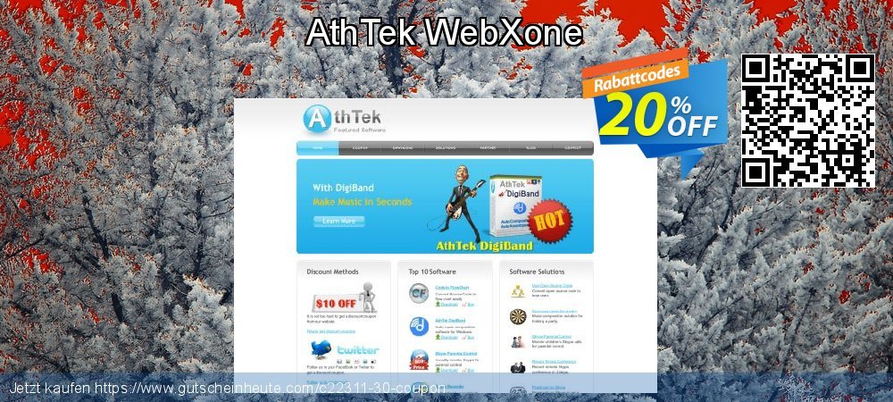 AthTek WebXone großartig Promotionsangebot Bildschirmfoto