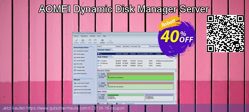 AOMEI Dynamic Disk Manager Server toll Angebote Bildschirmfoto