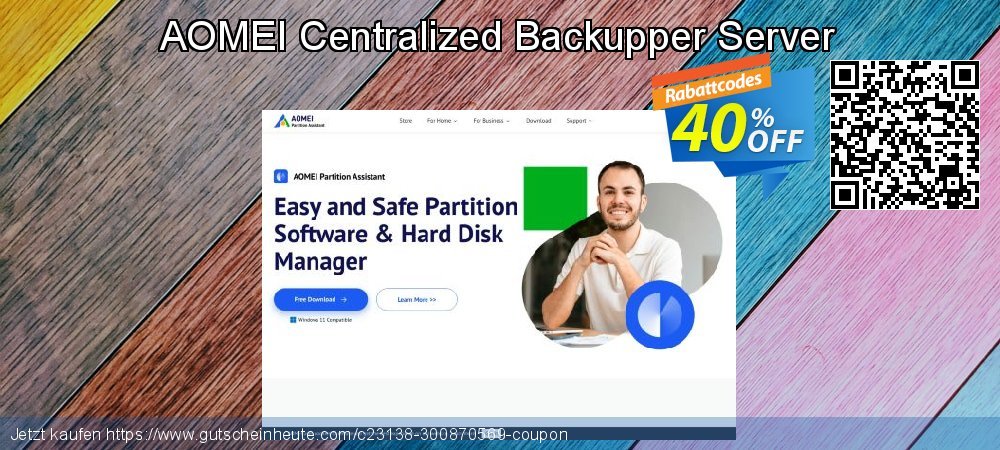 AOMEI Centralized Backupper Server umwerfenden Verkaufsförderung Bildschirmfoto
