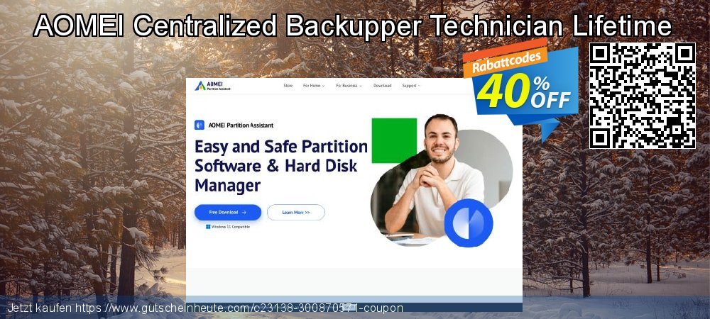 AOMEI Centralized Backupper Technician Lifetime aufregende Außendienst-Promotions Bildschirmfoto