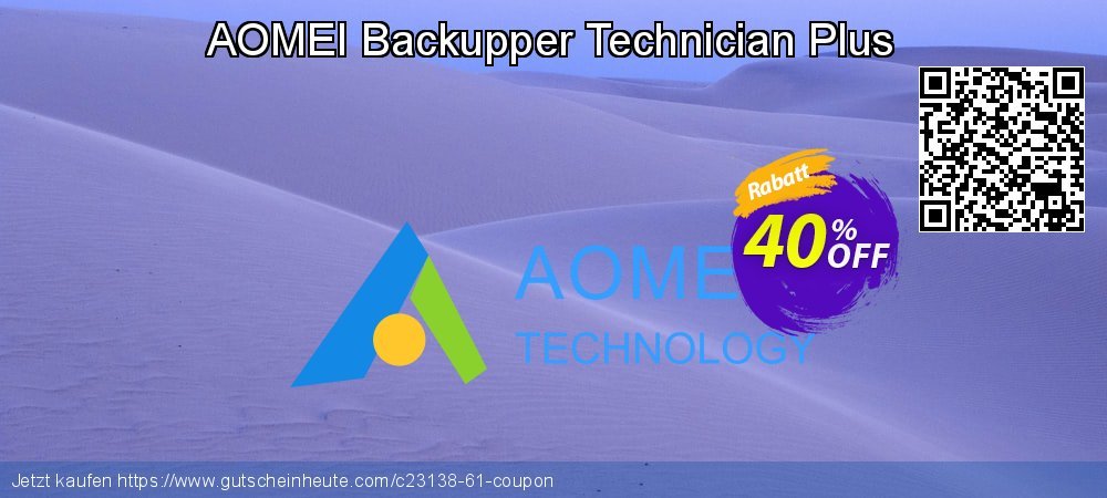 AOMEI Backupper Technician Plus ausschließlich Förderung Bildschirmfoto