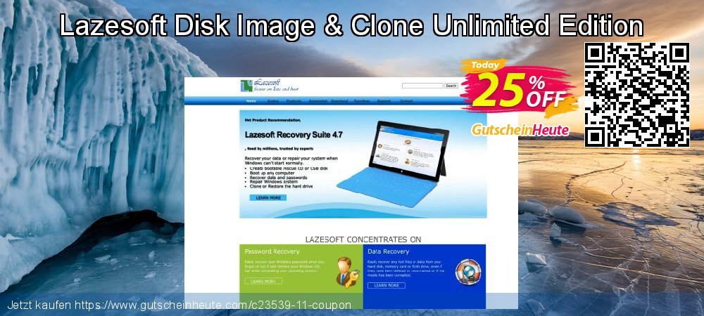 Lazesoft Disk Image & Clone Unlimited Edition ausschließlich Förderung Bildschirmfoto