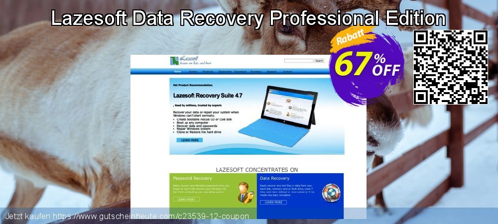 Lazesoft Data Recovery Professional Edition exklusiv Preisreduzierung Bildschirmfoto