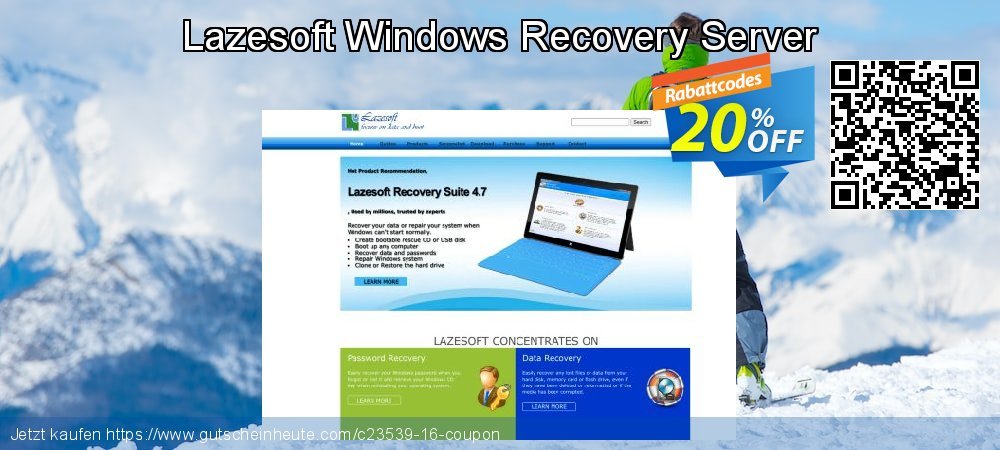 Lazesoft Windows Recovery Server besten Sale Aktionen Bildschirmfoto