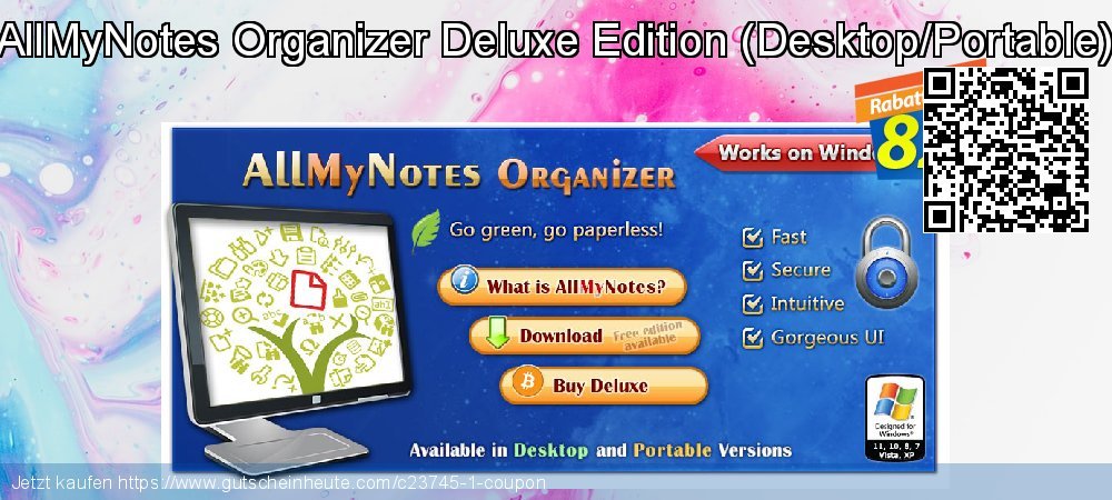 AllMyNotes Organizer Deluxe Edition - Desktop/Portable  ausschließenden Ermäßigungen Bildschirmfoto