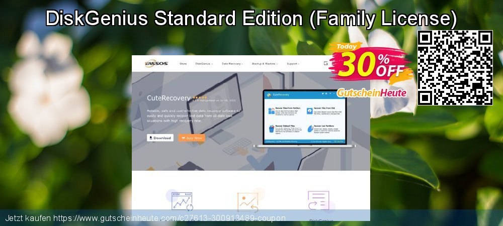 DiskGenius Standard Edition - Family License  klasse Förderung Bildschirmfoto