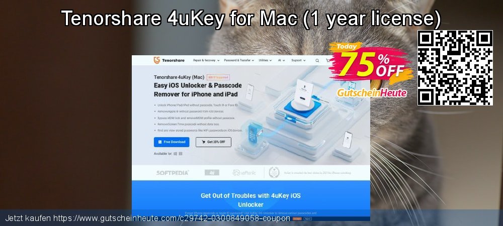 Tenorshare 4uKey for Mac - 1 year license  umwerfenden Förderung Bildschirmfoto