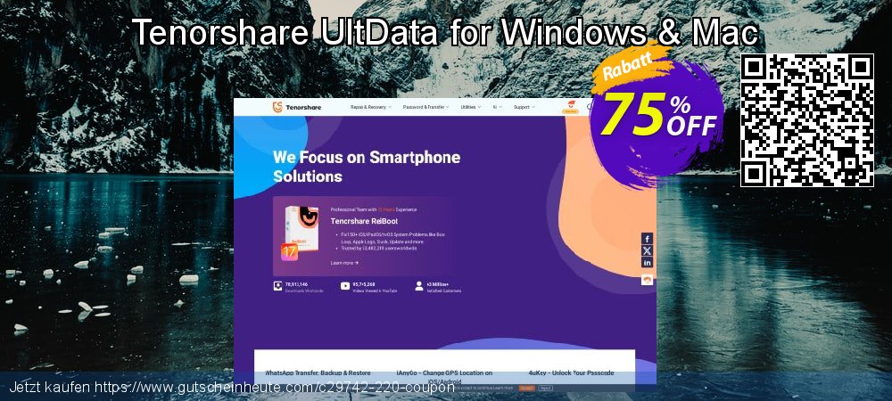 Tenorshare UltData for Windows & Mac geniale Preisreduzierung Bildschirmfoto