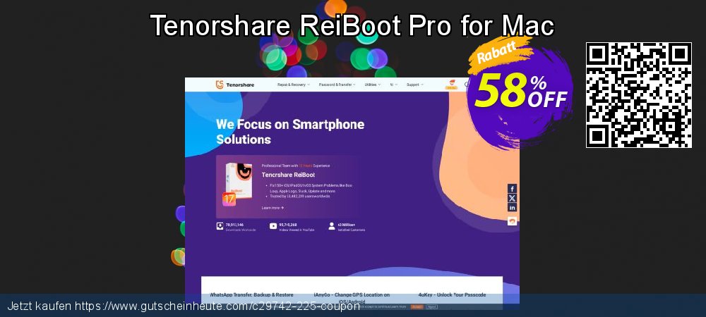 Tenorshare ReiBoot Pro for Mac exklusiv Rabatt Bildschirmfoto