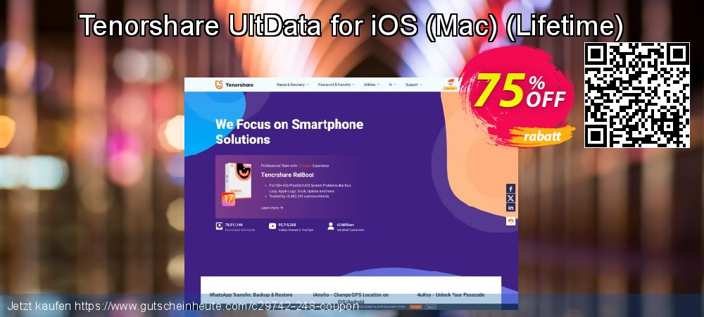 Tenorshare UltData for iOS - Mac - Lifetime  aufregenden Diskont Bildschirmfoto