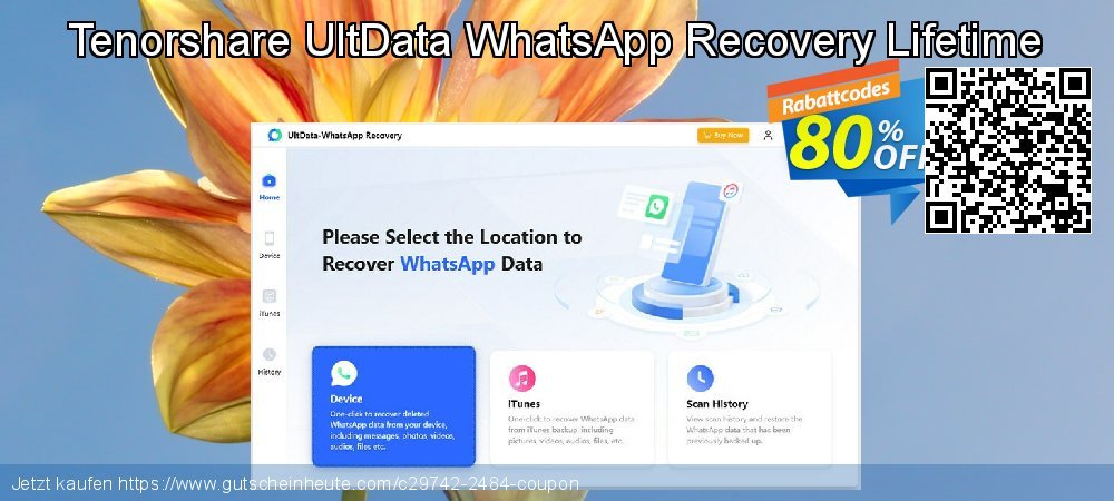 Tenorshare UltData WhatsApp Recovery Lifetime ausschließlich Ausverkauf Bildschirmfoto
