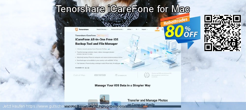 Tenorshare iCareFone for Mac großartig Diskont Bildschirmfoto