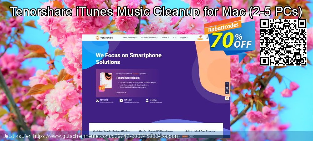 Tenorshare iTunes Music Cleanup for Mac - 2-5 PCs  super Nachlass Bildschirmfoto