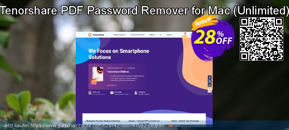 Tenorshare PDF Password Remover for Mac - Unlimited  großartig Angebote Bildschirmfoto