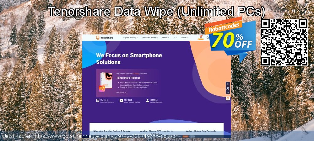 Tenorshare Data Wipe - Unlimited PCs  aufregende Promotionsangebot Bildschirmfoto