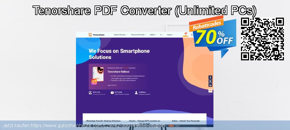Tenorshare PDF Converter - Unlimited PCs  klasse Ermäßigung Bildschirmfoto