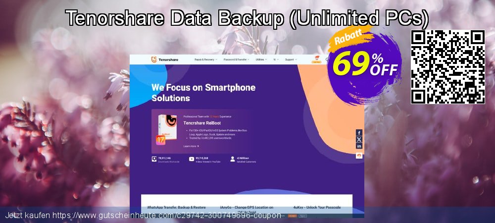 Tenorshare Data Backup - Unlimited PCs  erstaunlich Außendienst-Promotions Bildschirmfoto