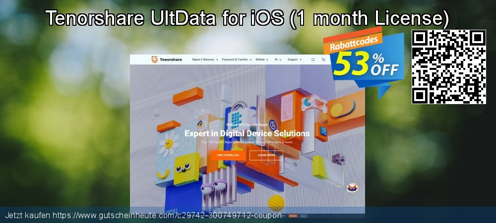 Tenorshare UltData for iOS - 1 month License  faszinierende Ausverkauf Bildschirmfoto