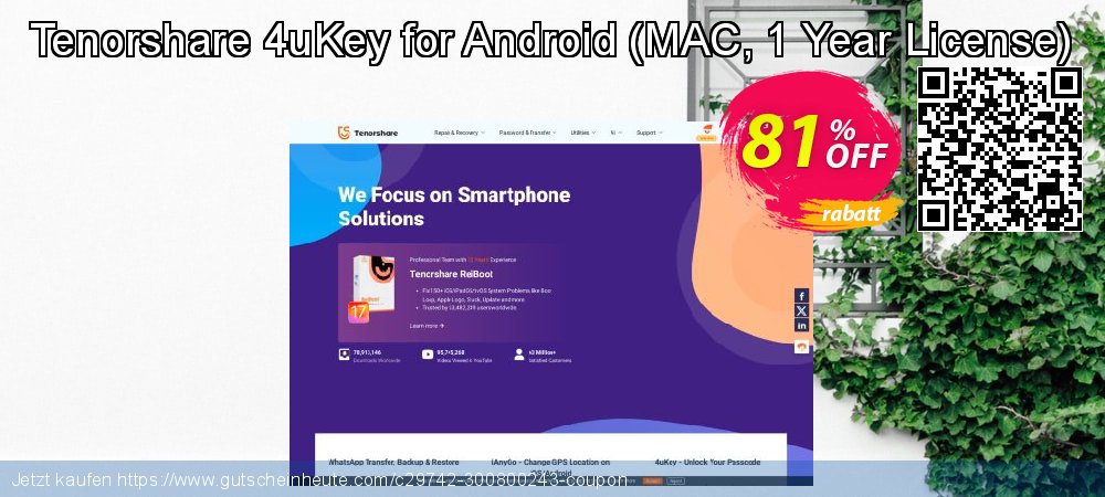 Tenorshare 4uKey for Android - MAC, 1 Year License  faszinierende Sale Aktionen Bildschirmfoto