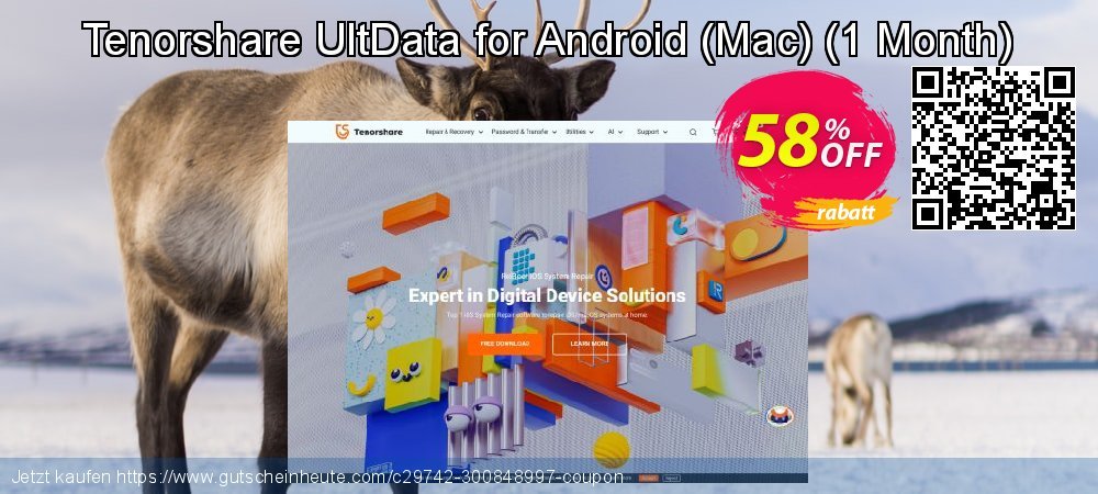 Tenorshare UltData for Android - Mac - 1 Month  verblüffend Beförderung Bildschirmfoto