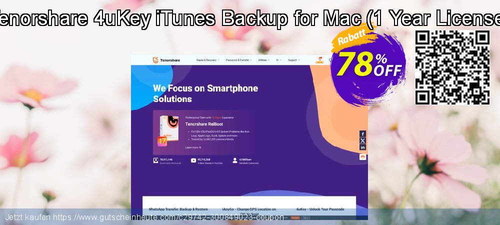 Tenorshare 4uKey iTunes Backup for Mac - 1 Year License  fantastisch Diskont Bildschirmfoto