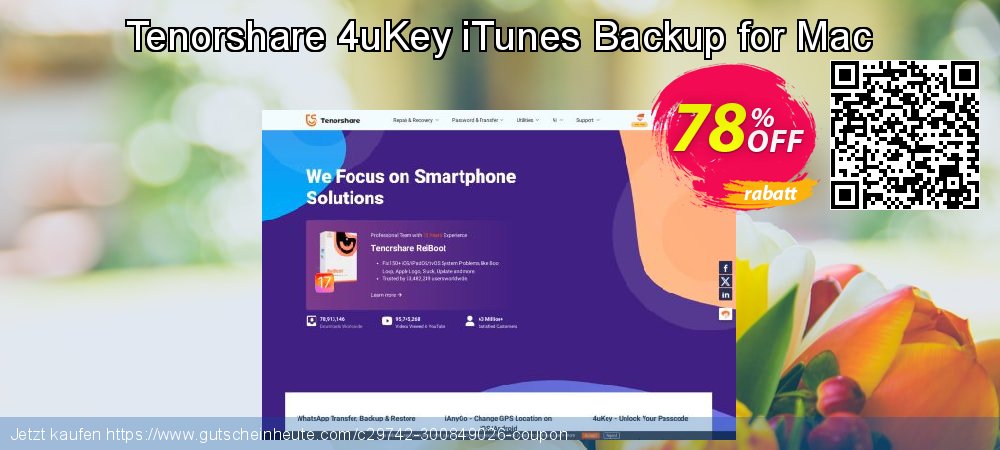 Tenorshare 4uKey iTunes Backup for Mac super Ausverkauf Bildschirmfoto