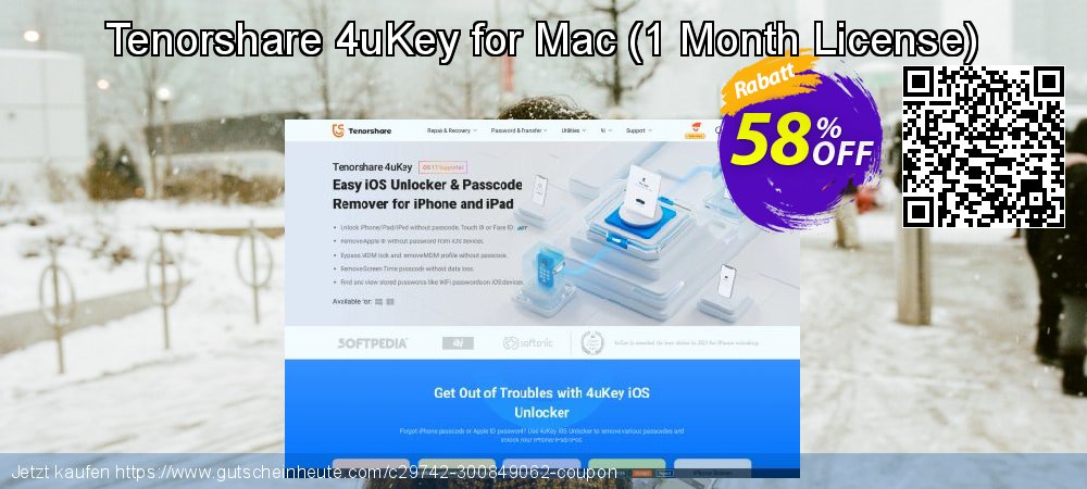 Tenorshare 4uKey for Mac - 1 Month License  formidable Preisreduzierung Bildschirmfoto