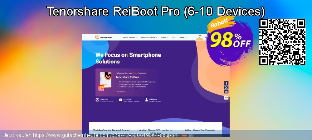 Tenorshare ReiBoot Pro - 6-10 Devices  toll Förderung Bildschirmfoto