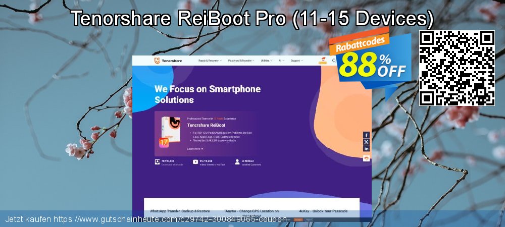 Tenorshare ReiBoot Pro - 11-15 Devices  Exzellent Beförderung Bildschirmfoto