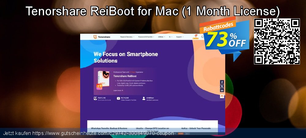 Tenorshare ReiBoot for Mac - 1 Month License  umwerfende Preisnachlässe Bildschirmfoto