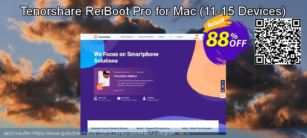 Tenorshare ReiBoot Pro for Mac - 11-15 Devices  geniale Promotionsangebot Bildschirmfoto