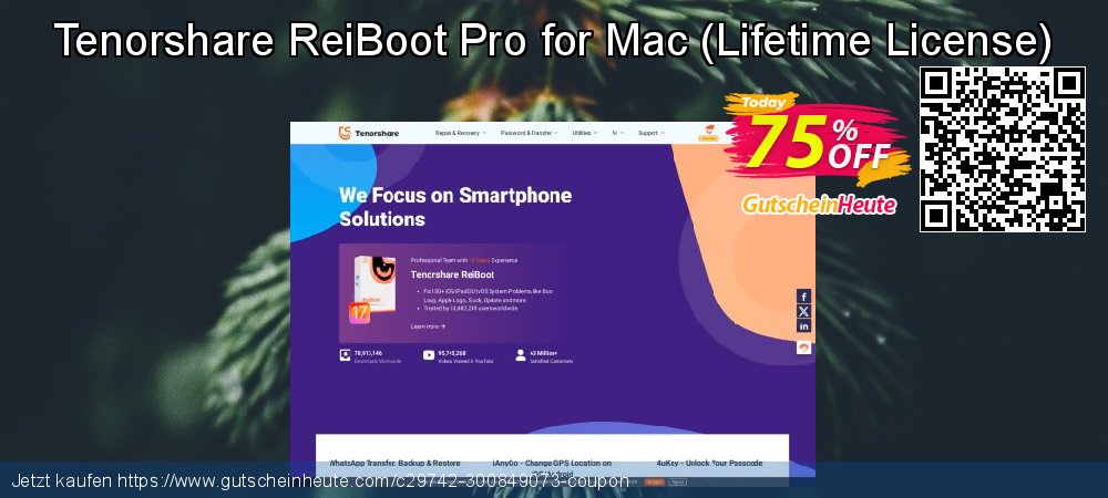 Tenorshare ReiBoot Pro for Mac - Lifetime License  genial Diskont Bildschirmfoto