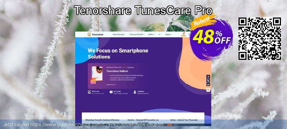 Tenorshare TunesCare Pro faszinierende Promotionsangebot Bildschirmfoto