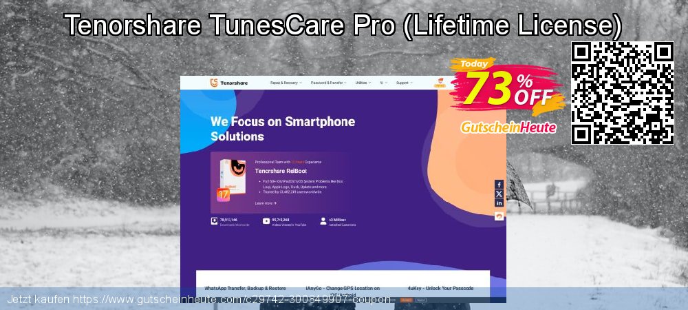 Tenorshare TunesCare Pro - Lifetime License  umwerfenden Ermäßigung Bildschirmfoto