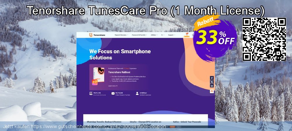 Tenorshare TunesCare Pro - 1 Month License  geniale Disagio Bildschirmfoto