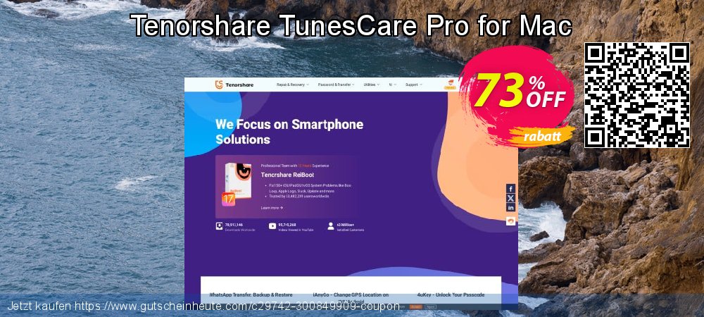Tenorshare TunesCare Pro for Mac aufregende Verkaufsförderung Bildschirmfoto