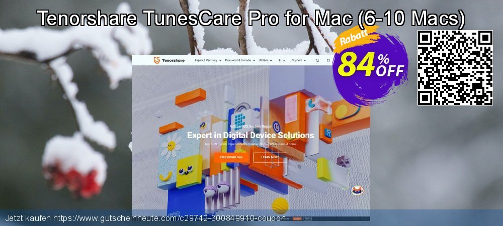 Tenorshare TunesCare Pro for Mac - 6-10 Macs  genial Ausverkauf Bildschirmfoto