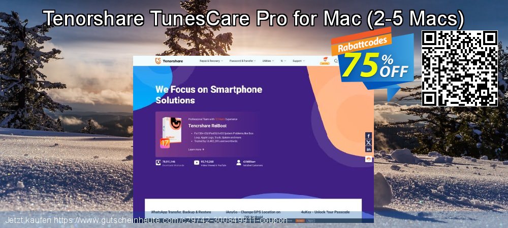 Tenorshare TunesCare Pro for Mac - 2-5 Macs  spitze Außendienst-Promotions Bildschirmfoto