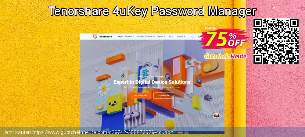 Tenorshare 4uKey Password Manager ausschließlich Sale Aktionen Bildschirmfoto