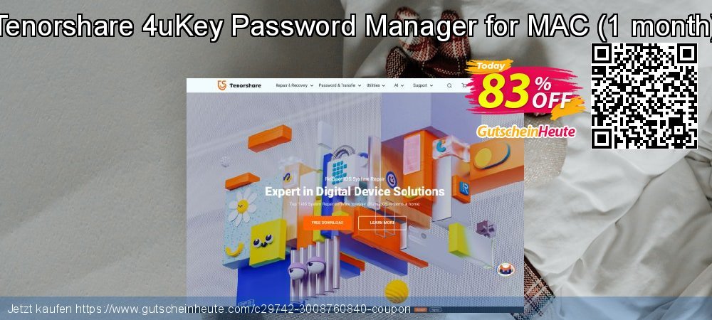 Tenorshare 4uKey Password Manager for MAC - 1 month  umwerfende Angebote Bildschirmfoto