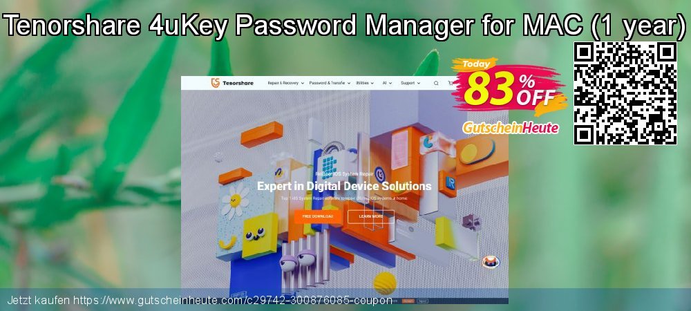 Tenorshare 4uKey Password Manager for MAC - 1 year  unglaublich Promotionsangebot Bildschirmfoto
