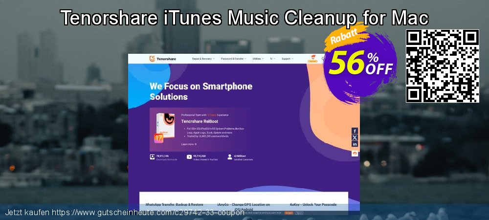 Tenorshare iTunes Music Cleanup for Mac super Promotionsangebot Bildschirmfoto