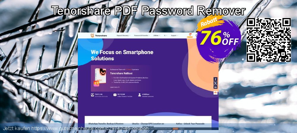 Tenorshare PDF Password Remover umwerfenden Rabatt Bildschirmfoto