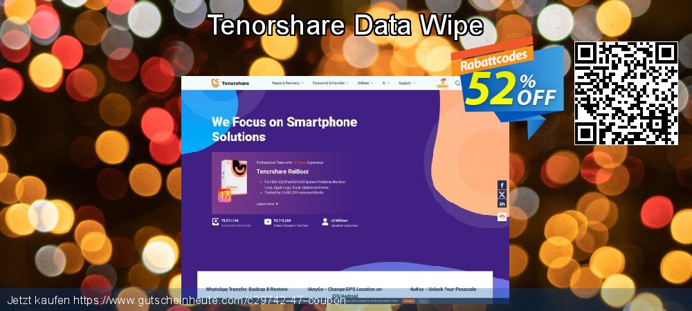 Tenorshare Data Wipe geniale Ermäßigungen Bildschirmfoto